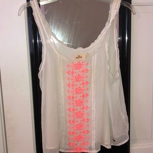 White sheer Hollister tank top